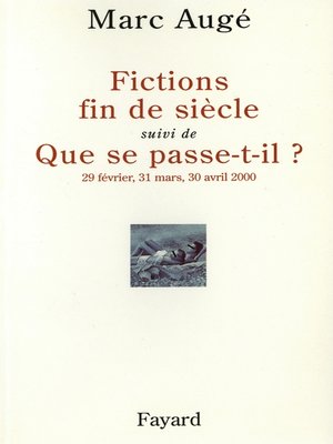 cover image of Fictions de siècel suivi de Que se passe-t-il ?
